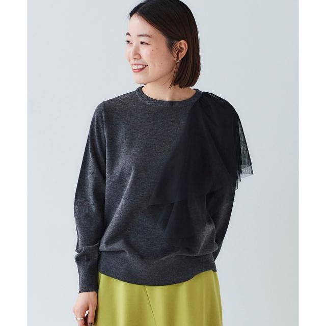 ルクールブラン（le．coeur blanc）/《WEB限定アイテム》アシメチュールニット