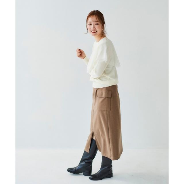 ルクールブラン（le．coeur blanc）/《WEB限定アイテム》アシメチュールニット