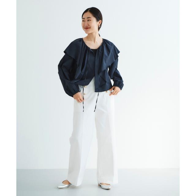 ルクールブラン（le．coeur blanc）/《手洗い可能》マリンワイドパンツ