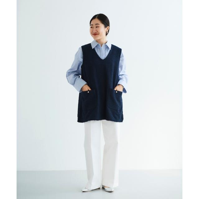 ルクールブラン（le．coeur blanc）/《手洗い可能》マリンワイドパンツ