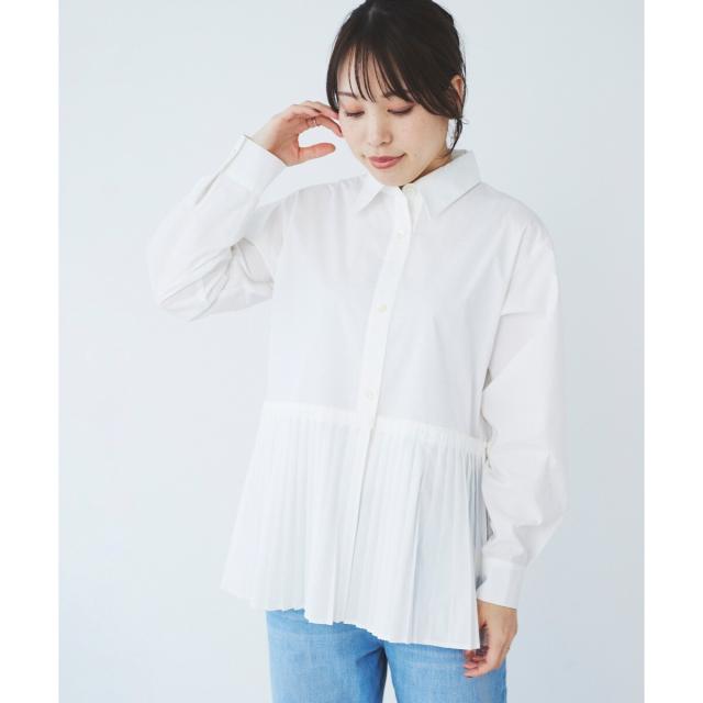 ルクールブラン（le．coeur blanc）/《手洗い可能》MAISON MAVERICK プリーツ2wayシャツ