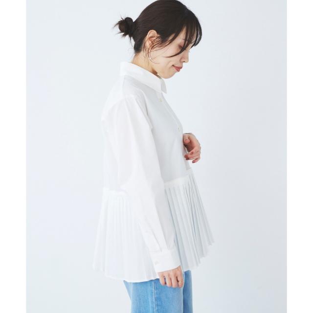 ルクールブラン（le．coeur blanc）/《手洗い可能》MAISON MAVERICK プリーツ2wayシャツ