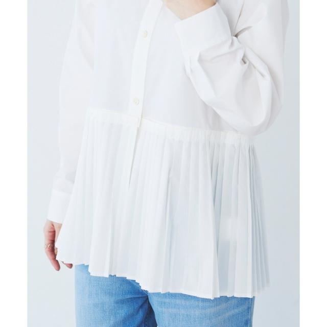 ルクールブラン（le．coeur blanc）/《手洗い可能》MAISON MAVERICK プリーツ2wayシャツ