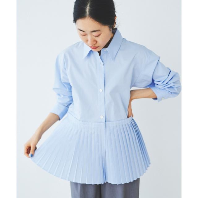 ルクールブラン（le．coeur blanc）/《手洗い可能》MAISON MAVERICK プリーツ2wayシャツ