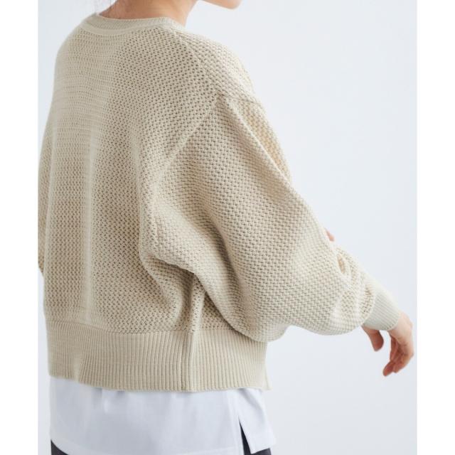 ルクールブラン（le．coeur blanc）/《手洗い可能》柄アミニットカーディガン