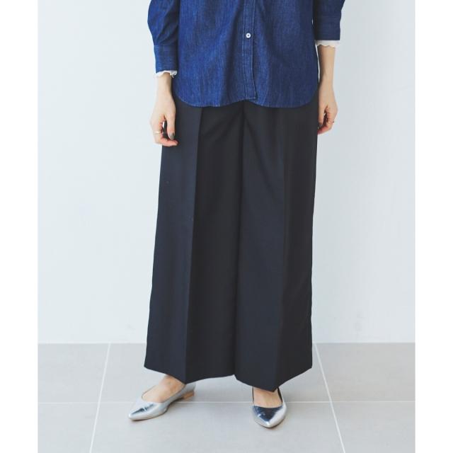 ルクールブラン（le．coeur blanc）/《手洗い可能》ハイウエストベルトツキワイドパンツ