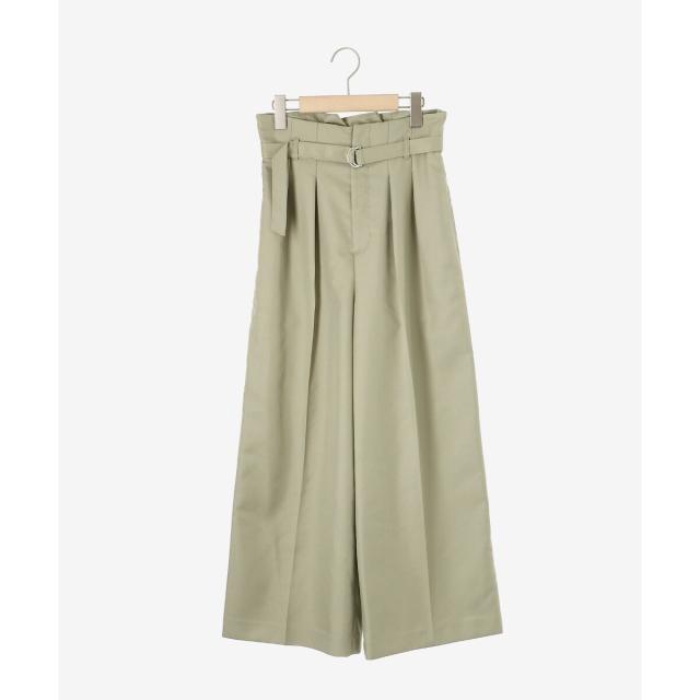 ルクールブラン（le．coeur blanc）/《手洗い可能》ハイウエストベルトツキワイドパンツ