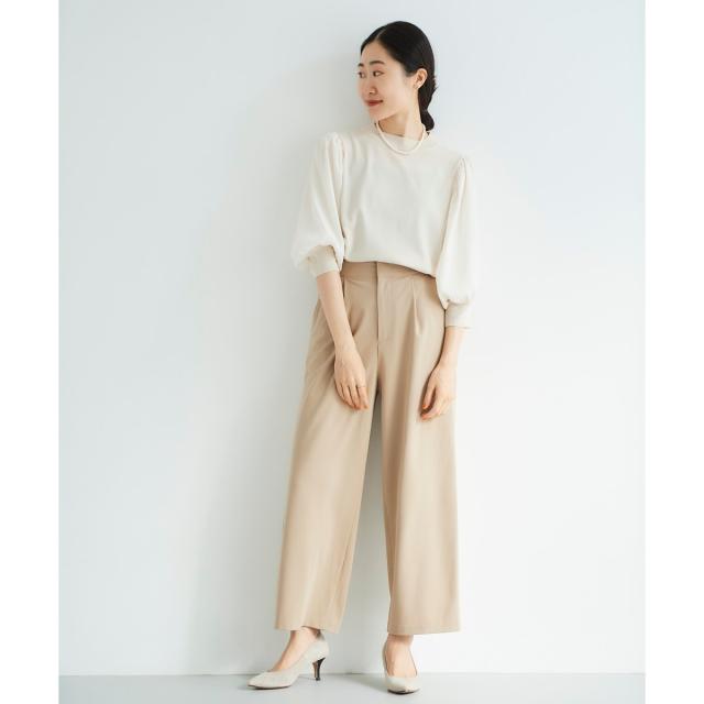 ルクールブラン（le．coeur blanc）/《手洗い可能》スリーブドッキングニットプルオーバー