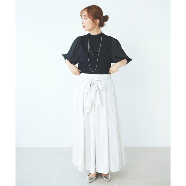 ルクールブラン（le．coeur blanc）/《手洗い可能》スリーブドッキングニットプルオーバー