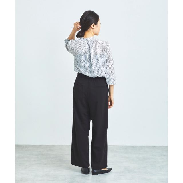 ルクールブラン（le．coeur blanc）/《手洗い可能》デシンキカプリントスカーフタイブラウス