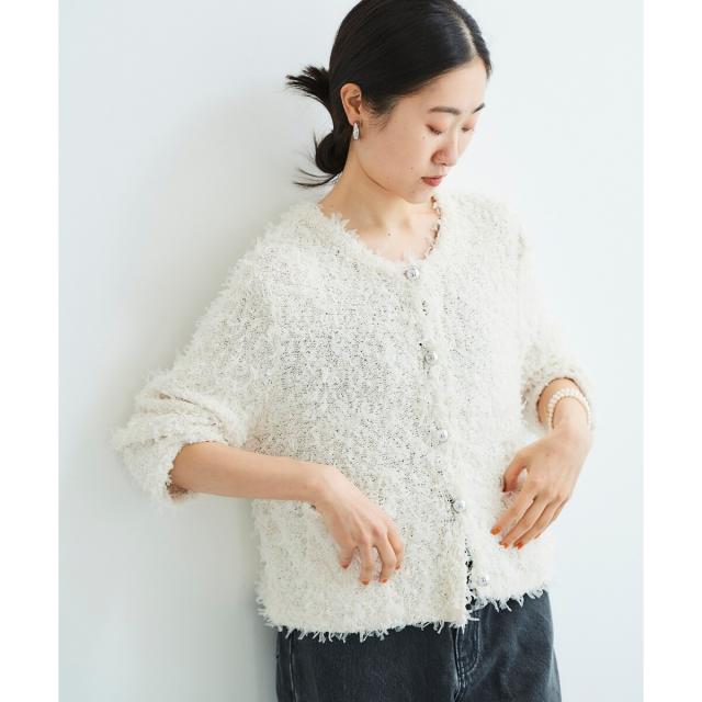 ルクールブラン（le．coeur blanc）/TORRAZZO DONNAファンシーヤーンジャケット_8