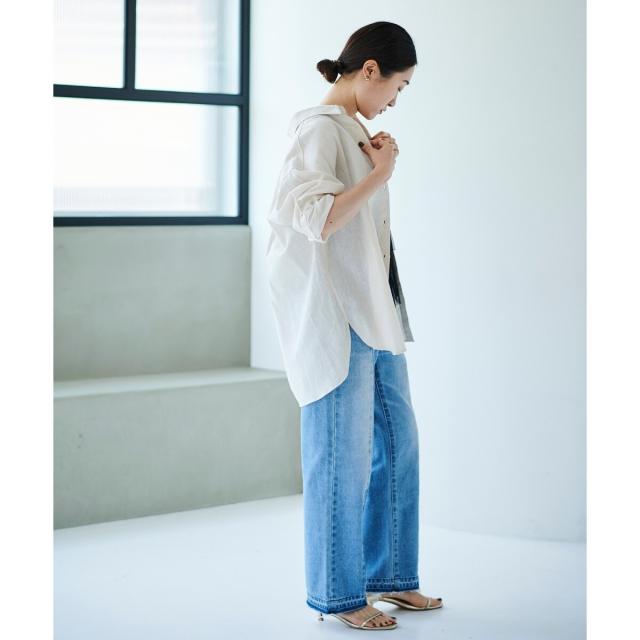 ルクールブラン（le．coeur blanc）/センターシームストレートデニムパンツ_6