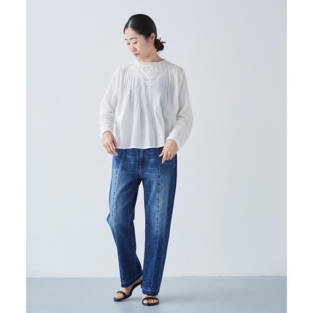 ルクールブラン（le．coeur blanc）/センターシームストレートデニムパンツ_19