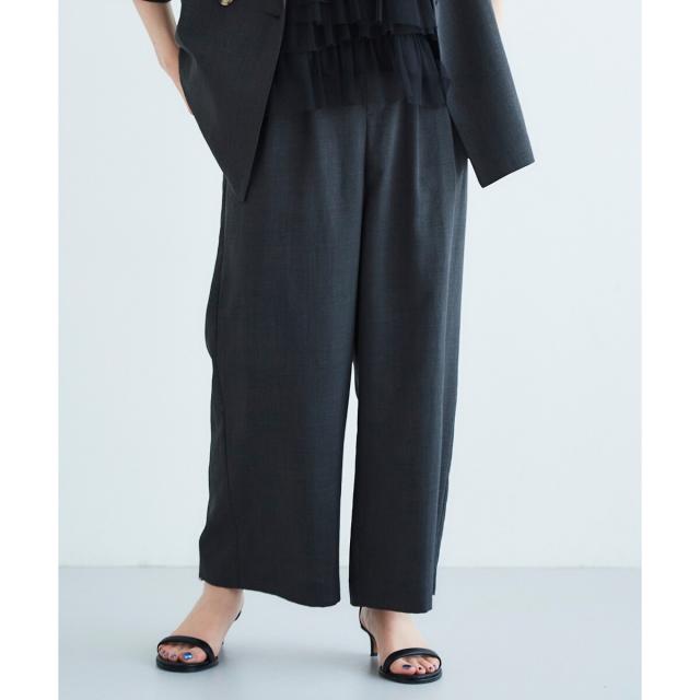 ルクールブラン（le．coeur blanc）/《セットアップ対応》タンブラーブッチャータックワイドパンツ