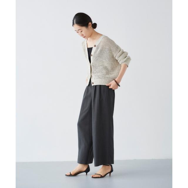 ルクールブラン（le．coeur blanc）/《セットアップ対応》タンブラーブッチャータックワイドパンツ