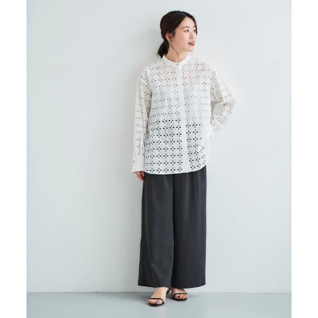 ルクールブラン（le．coeur blanc）/《セットアップ対応》タンブラーブッチャータックワイドパンツ