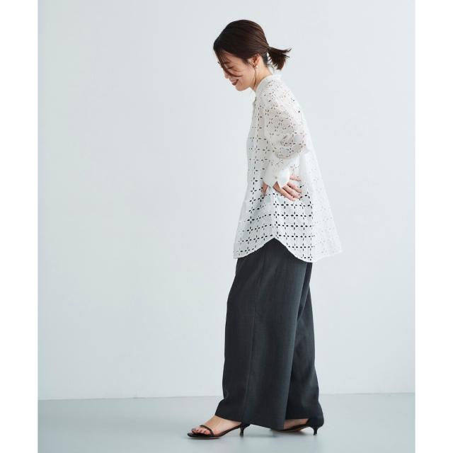 ルクールブラン（le．coeur blanc）/《セットアップ対応》タンブラーブッチャータックワイドパンツ