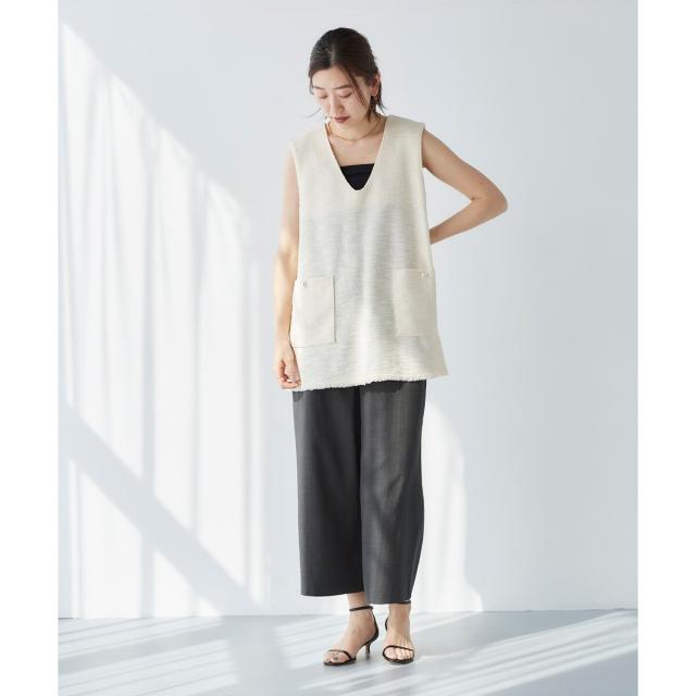 ルクールブラン（le．coeur blanc）/《セットアップ対応》タンブラーブッチャータックワイドパンツ