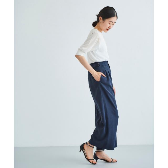 ルクールブラン（le．coeur blanc）/《セットアップ対応》タンブラーブッチャータックワイドパンツ