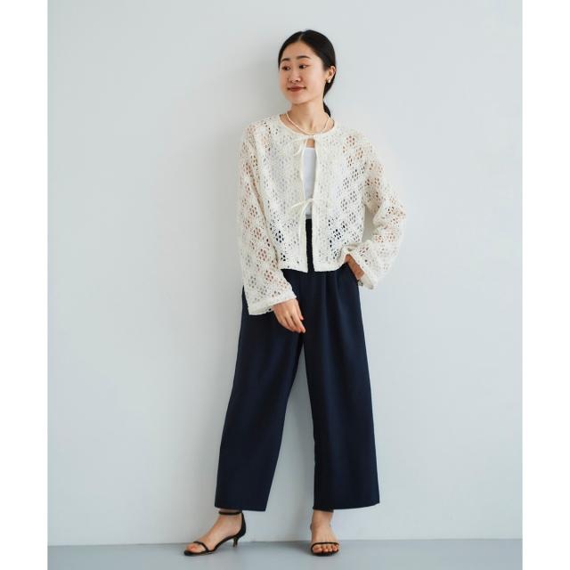 ルクールブラン（le．coeur blanc）/《セットアップ対応》タンブラーブッチャータックワイドパンツ