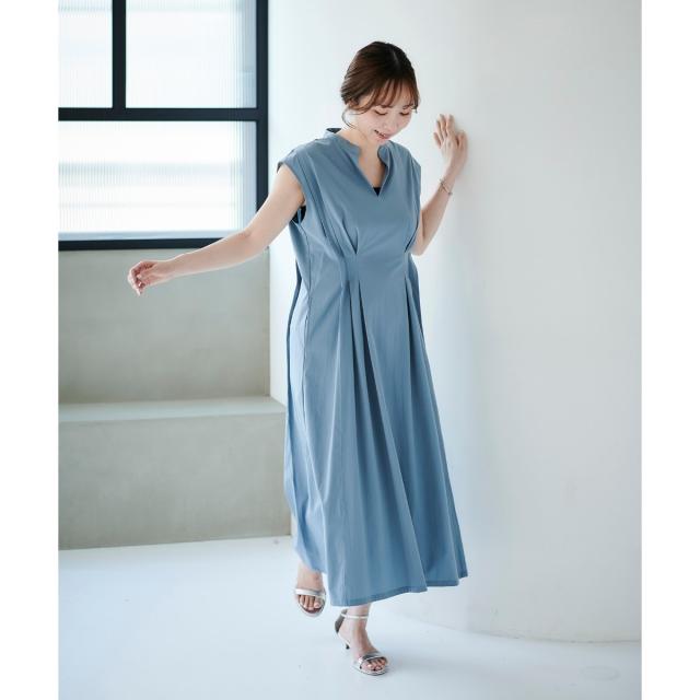 ルクールブラン（le．coeur blanc）/《手洗い可能》ウエストタックワンピース