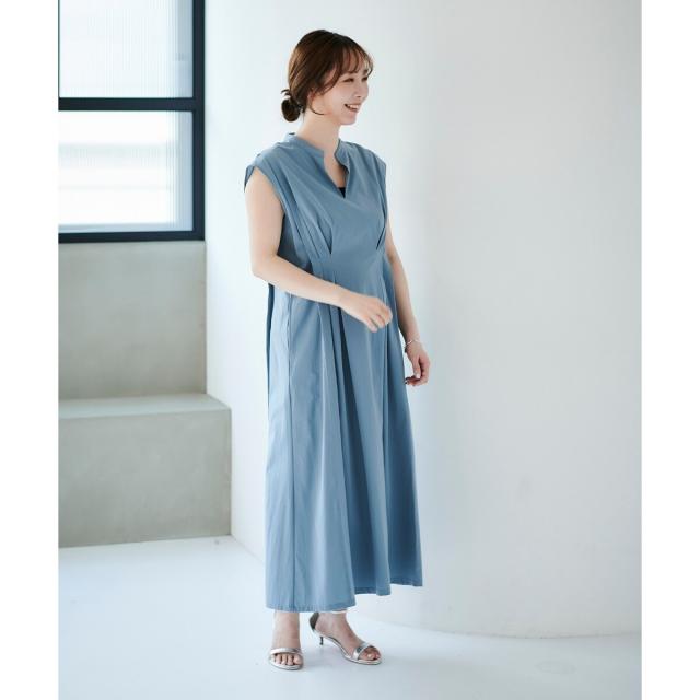 ルクールブラン（le．coeur blanc）/《手洗い可能》ウエストタックワンピース