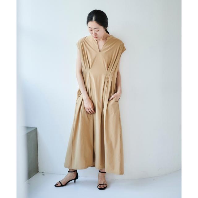 ルクールブラン（le．coeur blanc）/《手洗い可能》ウエストタックワンピース