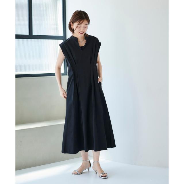 ルクールブラン（le．coeur blanc）/《手洗い可能》ウエストタックワンピース