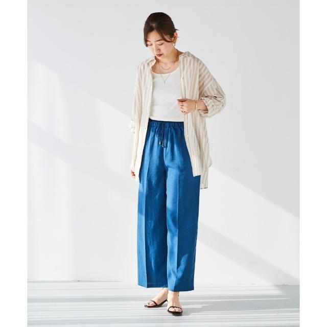 ルクールブラン（le．coeur blanc）/《手洗い可能》タンブラーブッチャーイージーパンツ