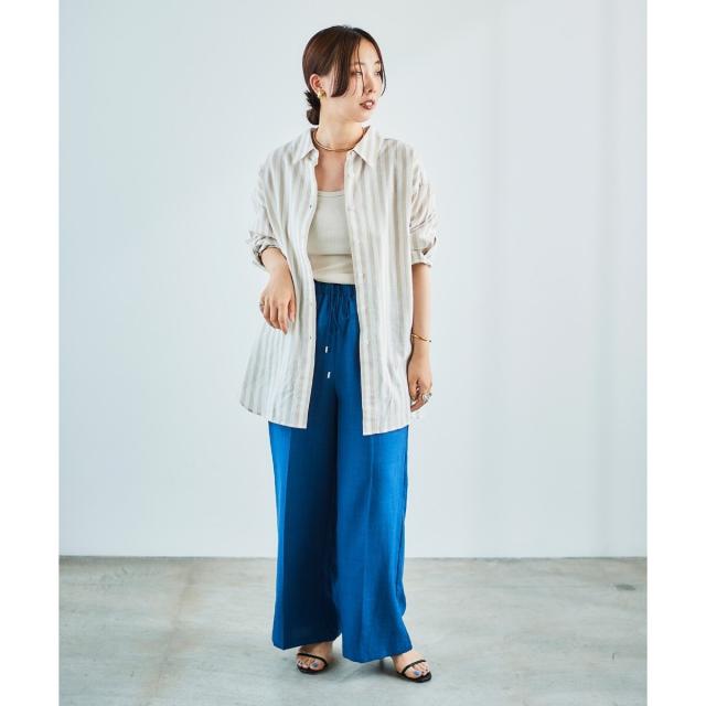 ルクールブラン（le．coeur blanc）/《手洗い可能》タンブラーブッチャーイージーパンツ