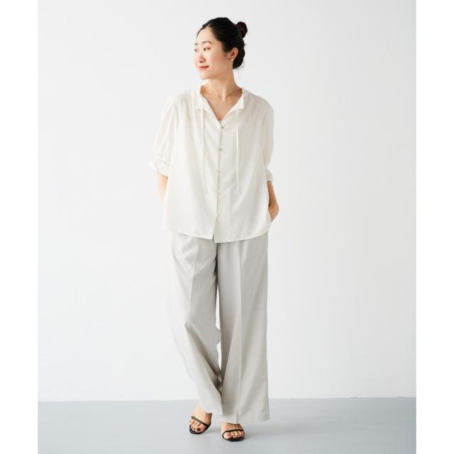 ルクールブラン（le．coeur blanc）/《手洗い可能》タンブラーブッチャーイージーパンツ