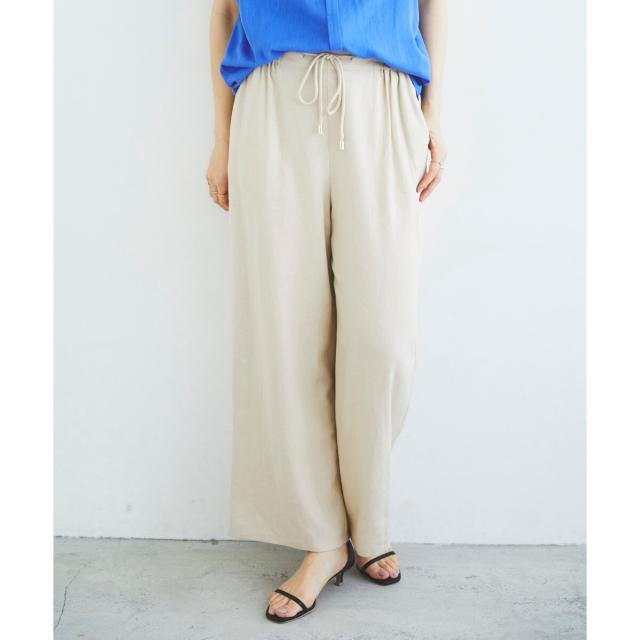 ルクールブラン（le．coeur blanc）/《手洗い可能》レーヨン麻イージーパンツ