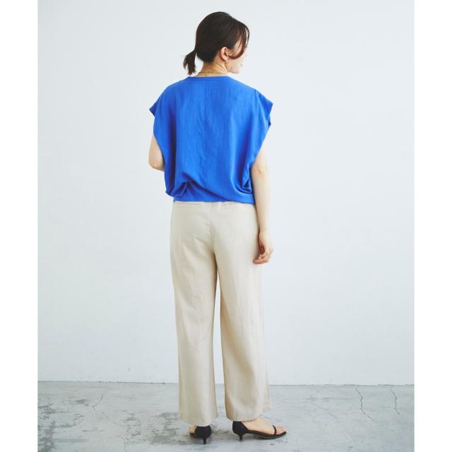 ルクールブラン（le．coeur blanc）/《手洗い可能》レーヨン麻イージーパンツ