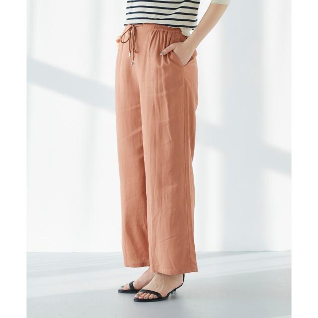 ルクールブラン（le．coeur blanc）/《手洗い可能》レーヨン麻イージーパンツ