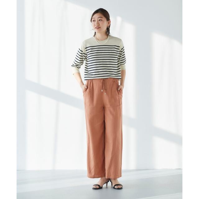 ルクールブラン（le．coeur blanc）/《手洗い可能》レーヨン麻イージーパンツ