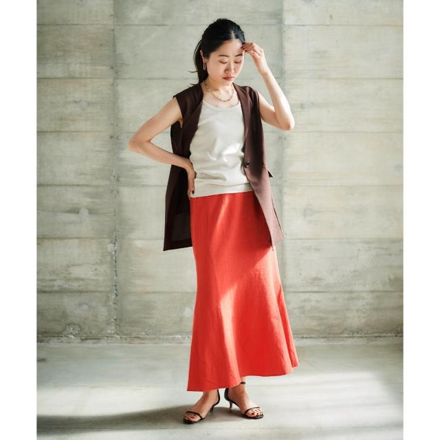 ルクールブラン（le．coeur blanc）/リネンライクツイルベスト ルクールブラン（le．coeur blanc）/リネンライクツイルベストの通販は