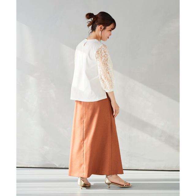 ルクールブラン（le．coeur blanc）/《手洗い可能》ラップライクフレアスカート