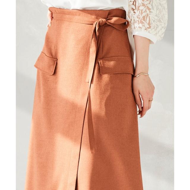 ルクールブラン（le．coeur blanc）/《手洗い可能》ラップライクフレアスカート