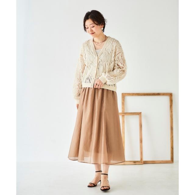 ルクールブラン（le．coeur blanc）/《手洗い可能》キリカエギャザースカート