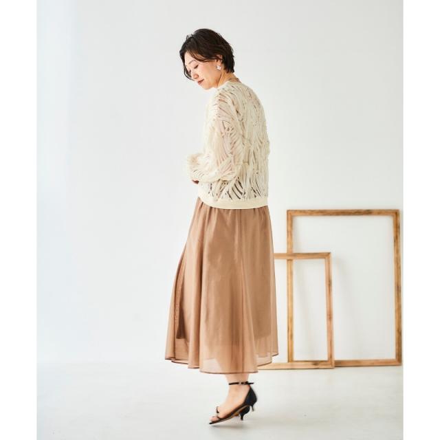 ルクールブラン（le．coeur blanc）/《手洗い可能》キリカエギャザースカート