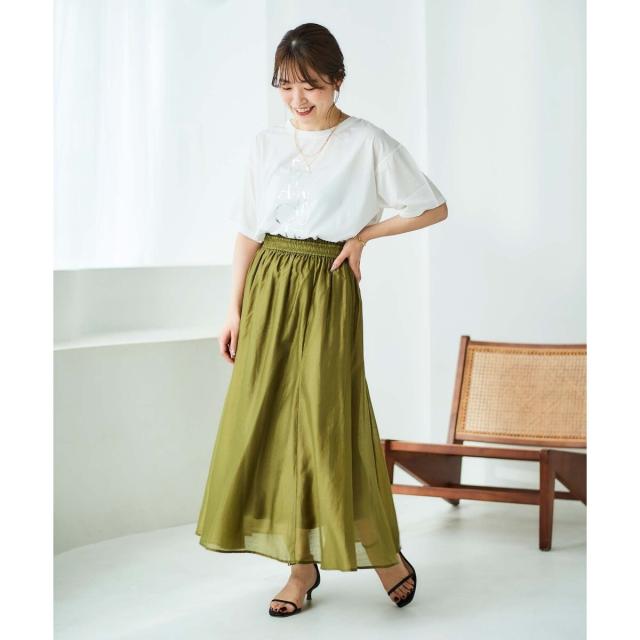 ルクールブラン（le．coeur blanc）/《手洗い可能》キリカエギャザースカート