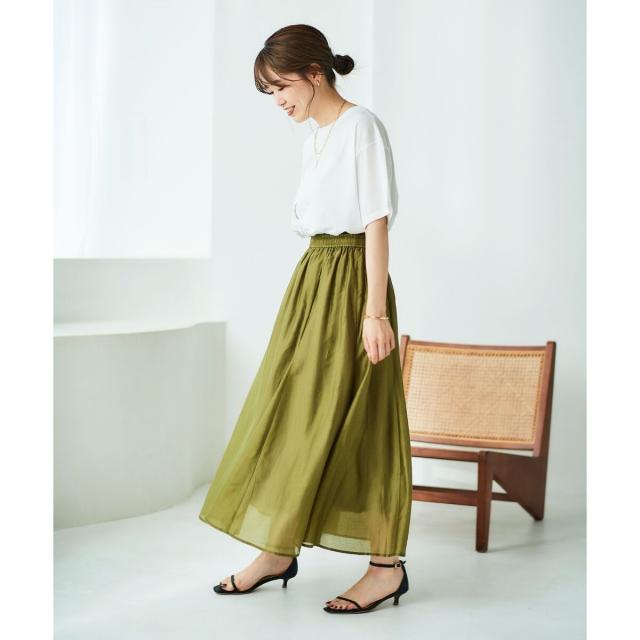 ルクールブラン（le．coeur blanc）/《手洗い可能》キリカエギャザースカート