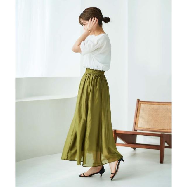 ルクールブラン（le．coeur blanc）/《手洗い可能》キリカエギャザースカート