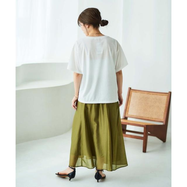 ルクールブラン（le．coeur blanc）/《手洗い可能》キリカエギャザースカート