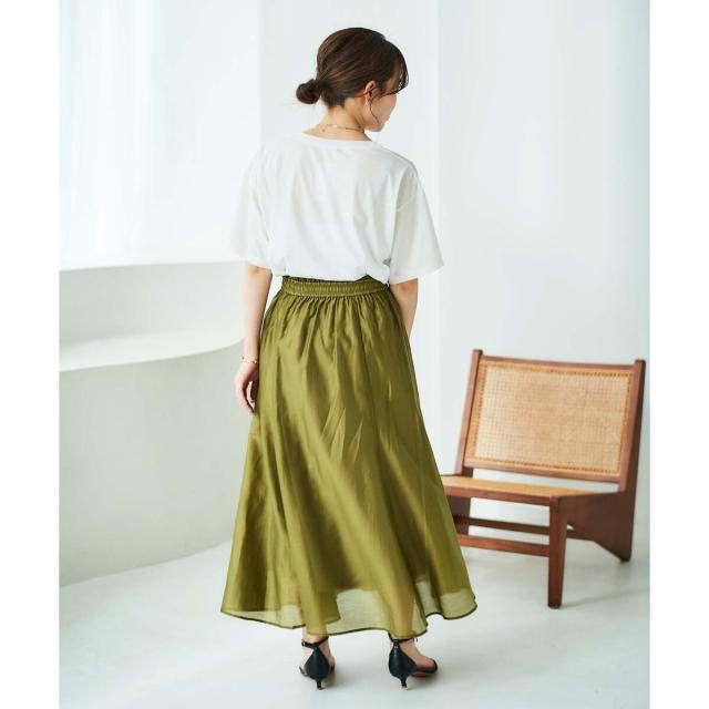 ルクールブラン（le．coeur blanc）/《手洗い可能》キリカエギャザースカート