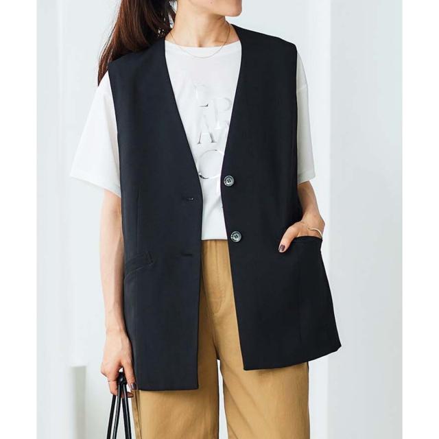 ルクールブラン（le．coeur blanc）/《手洗い可能》Vカラージレジャケット