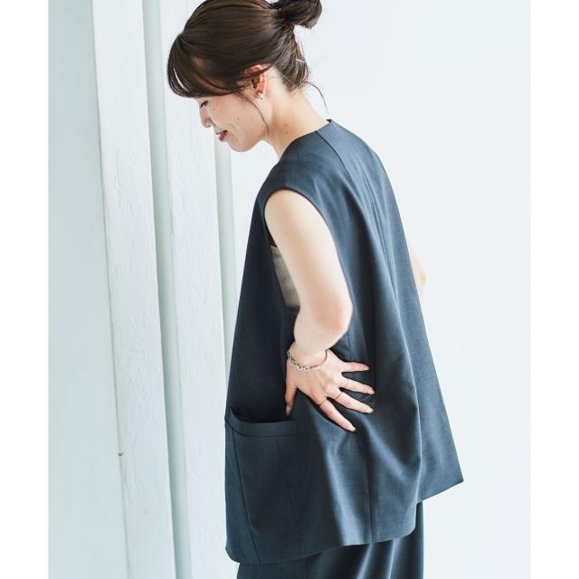 ルクールブラン（le．coeur blanc）/《手洗い可能》Vカラージレジャケット