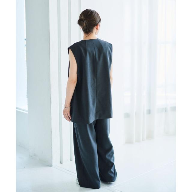 ルクールブラン（le．coeur blanc）/《手洗い可能》Vカラージレジャケット