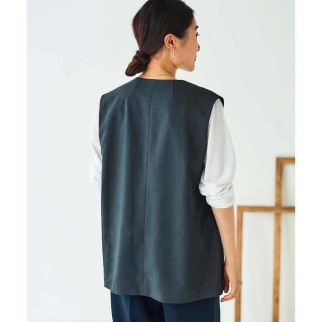 ルクールブラン（le．coeur blanc）/《手洗い可能》Vカラージレジャケット