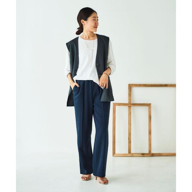 ルクールブラン（le．coeur blanc）/《手洗い可能》Vカラージレジャケット